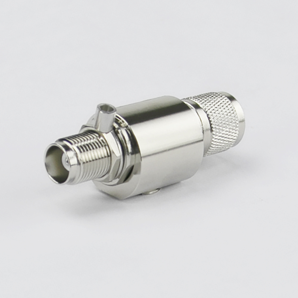 TNC Connector Male-Female 0-3GHz 50Ohm 90V/250V for Coaxial Cable RF Antenna Feeder Surge and Lightning Protection