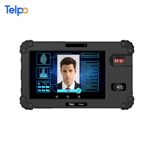 SDK Android TPS450 8 Inch  Biometric security Tablet devices fingerprint reader with 1D/2D barcode scanner