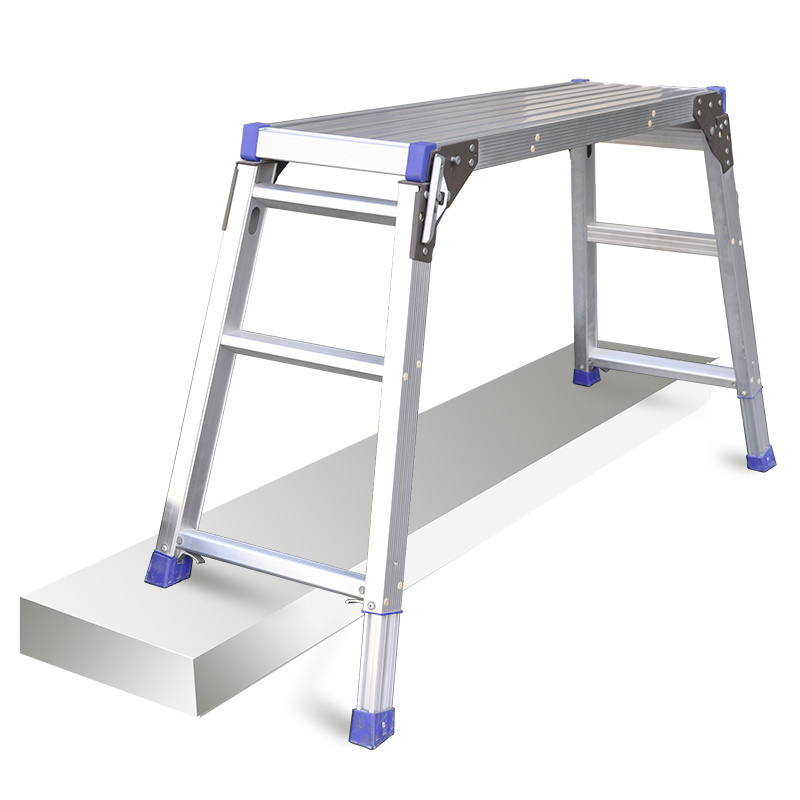 Lifting Adjustable Washing Car Platform Aluminum Ladder Folding Work Platform Step Ladder Heavy Duty Industrial Ladders