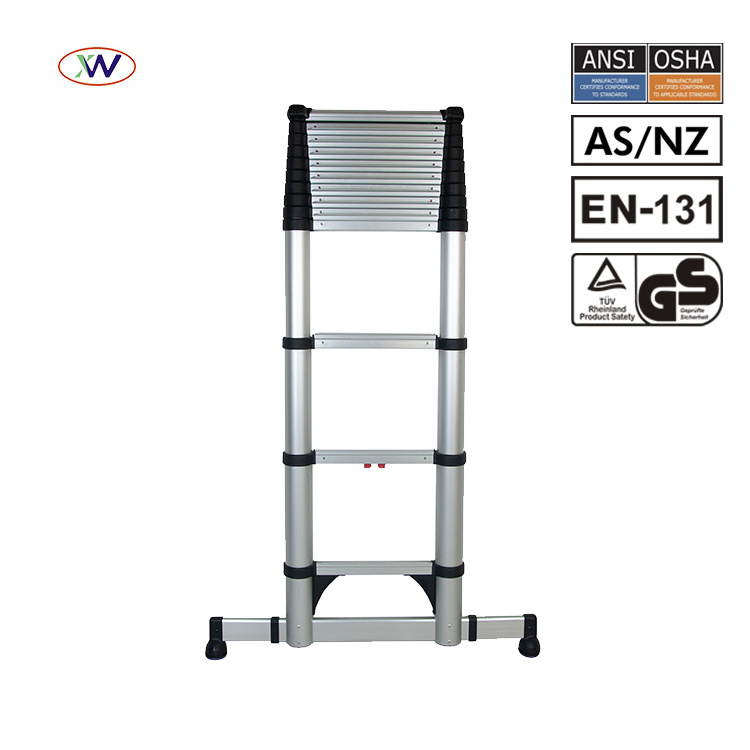 Portable Folding Attic Ladder Double Extension Collapsible One Side Step Single Aluminum Alloy Telescopic Steps