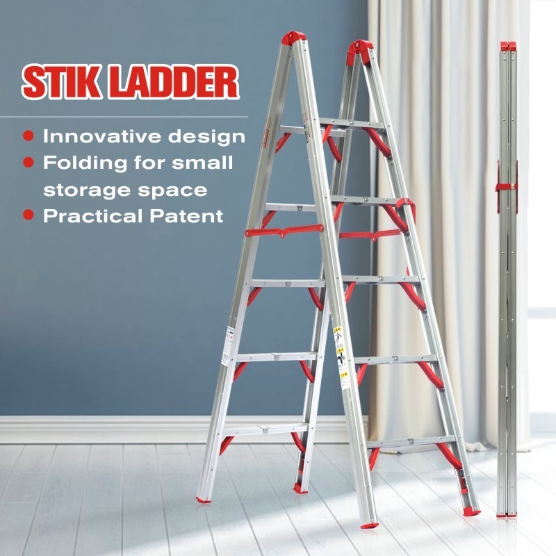 Household Ladder Multi Purpose Folding Aluminium Stairs Stick ladder A-frame Ladder easy to carry