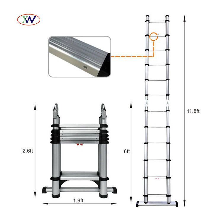 Folding stairs Folding portable Folding light steps Compact aluminum folding ladder