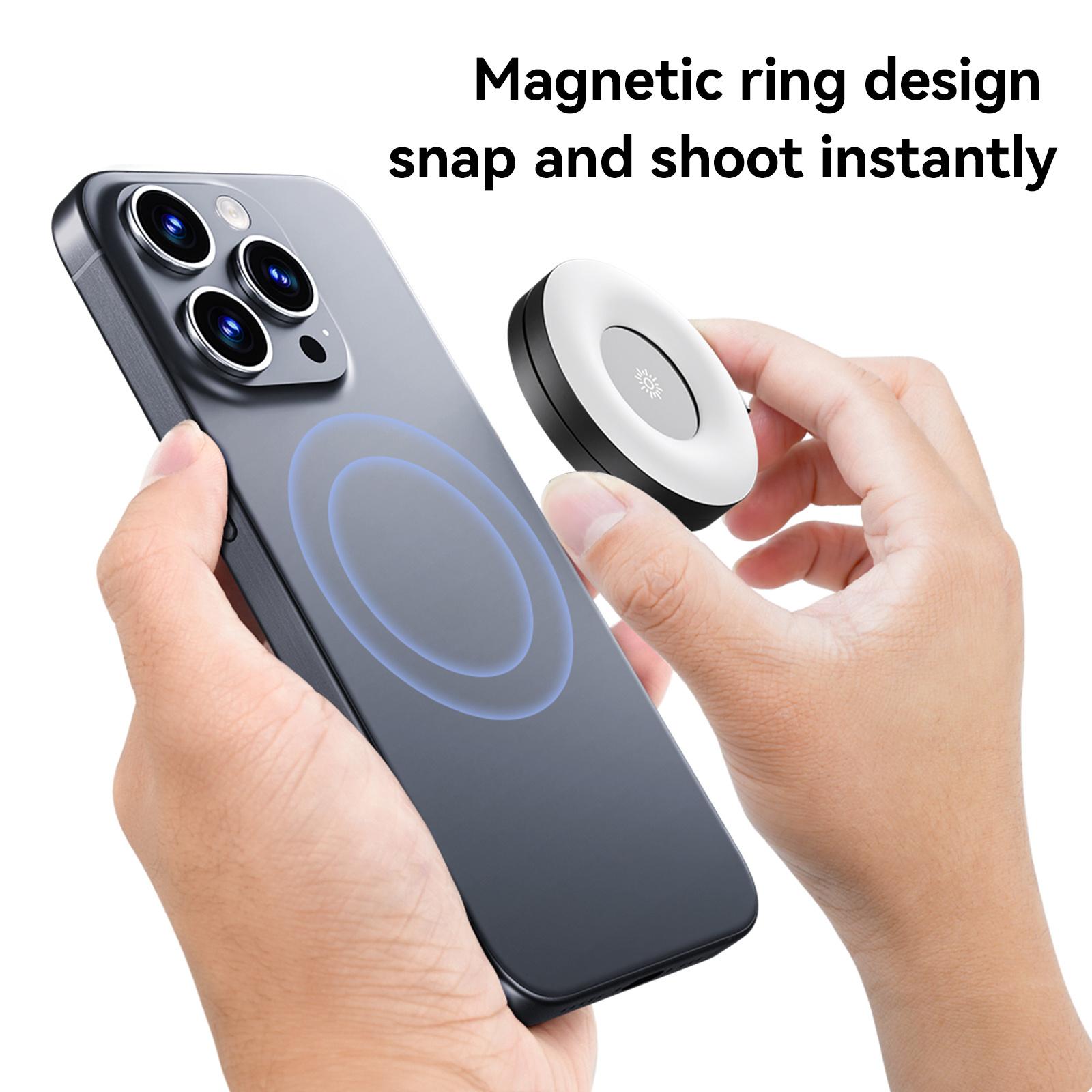 Telesin Portable live broadcast Conference Led Lighting Phone Ring Light Mini Folding Mag safe Magnetic Fill Selfie Light