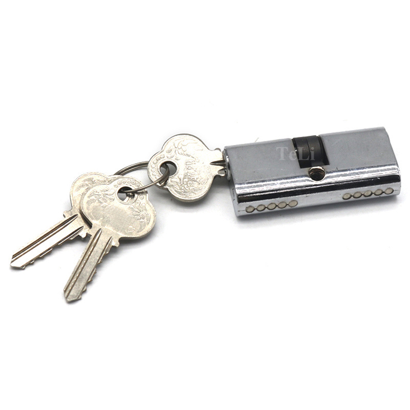 zinc alloy aluminium brass material european standards pin door cylinder lock with computer key