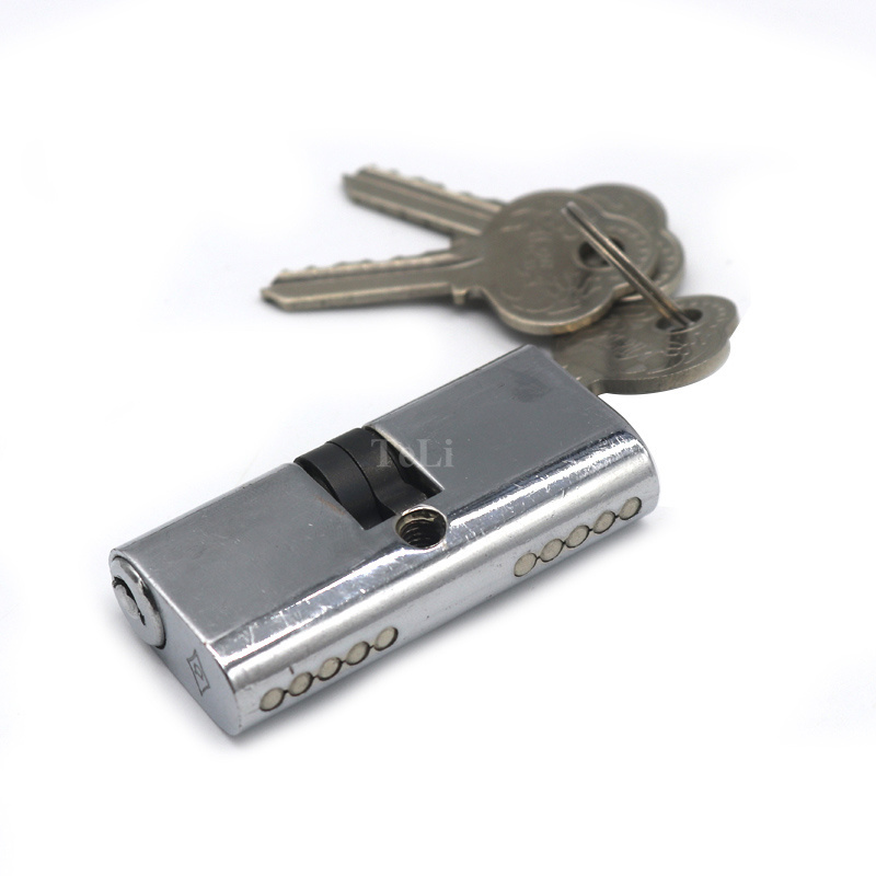 zinc alloy aluminium brass material european standards pin door cylinder lock with computer key