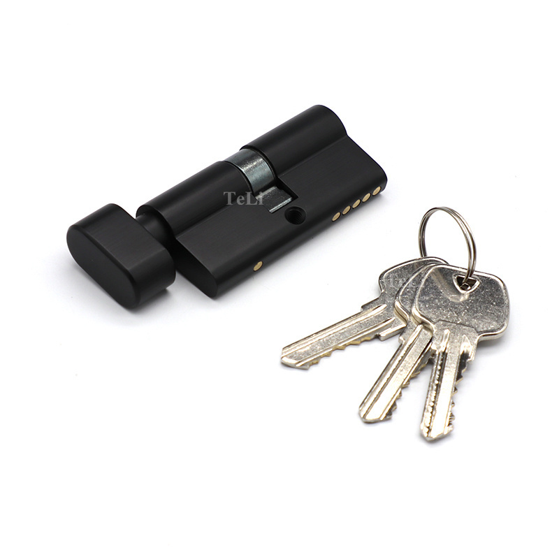 70mm black brass customized cylinder door lock for lock body