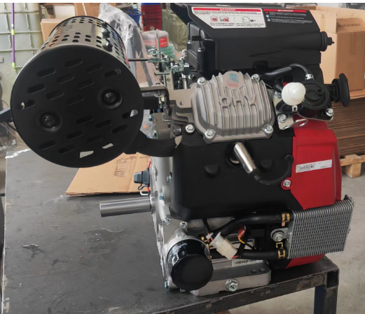 OHV gasoline engine V-twin cylinder 4 Stroke forced Cooling   27hp  high spreed E-start engine  for motor