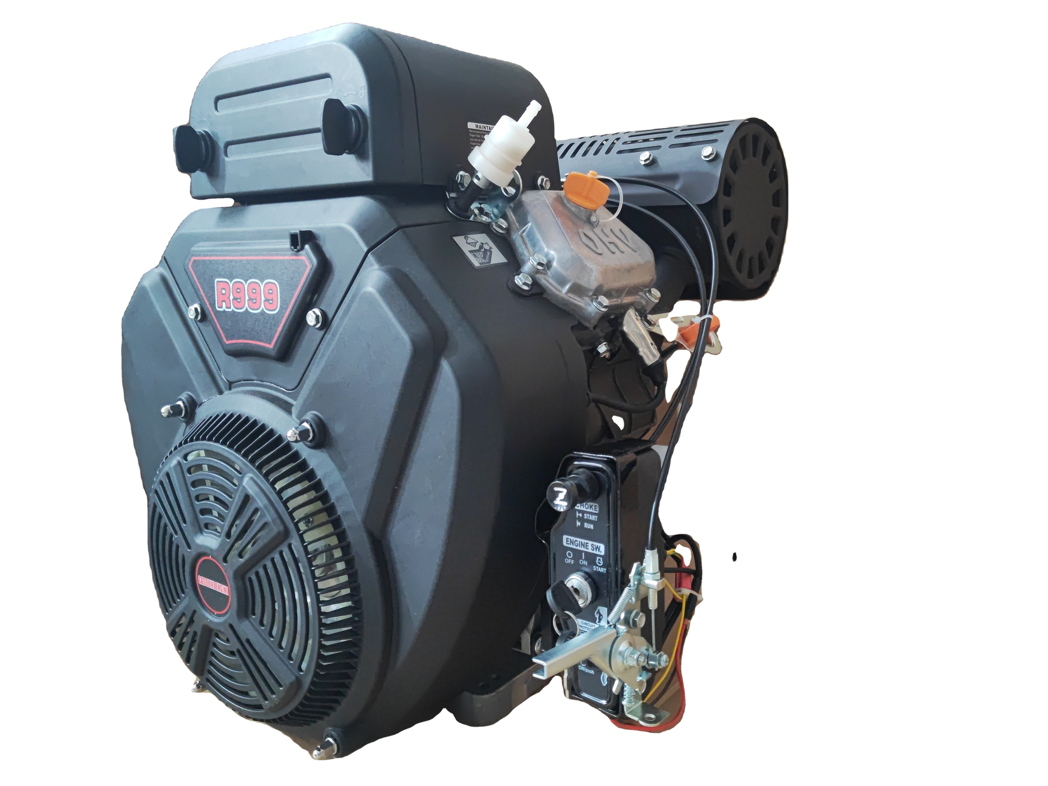 OHV Portable Twin Cylinder 4 Stroke 35hp/999cc Gasoline Engine 24.5kw / 3600rpm Power With Electric Start For Commercial Machine