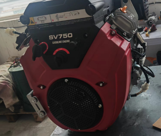 OHV gasoline engine V-twin cylinder 4 Stroke forced Cooling   27hp  high spreed E-start engine  for motor