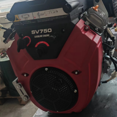 OHV gasoline engine V-twin cylinder 4 Stroke forced Cooling   27hp  high spreed E-start engine  for motor