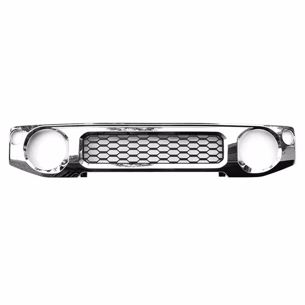 TELLIKA silver Jimny ABS grill Mesh Front Bumper grille For 2019 2024 suzuki JB64W JB74 body kit car Accessories off road