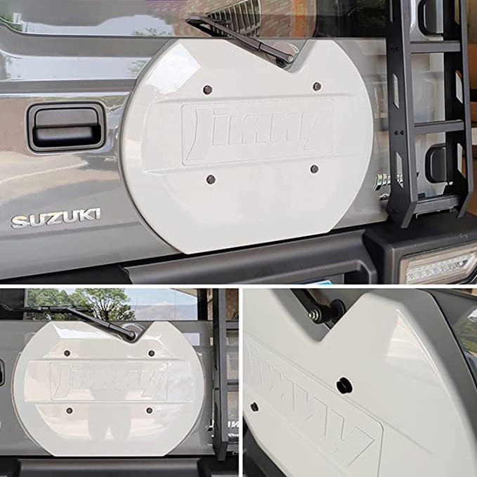 TELLIKA suzuki jimny voiture White Gray Sliver Khaki ABS Spare Tire Cover For Suzuki jimny JB64 JB74 accessories 2022 2021 2018