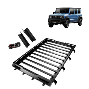 TELLIKA new 5 door jimny Roof Rack accessories Aluminum Cargo Luggage rack with LED Light For Suzuki Jimny 2023 2024 5 doors