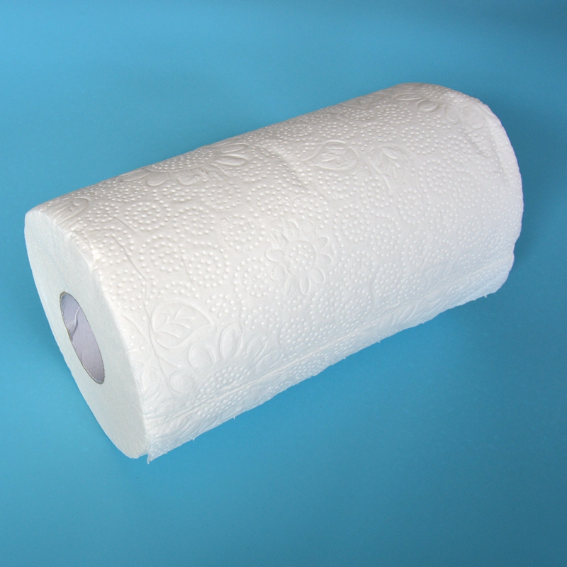 kitchen paper towel, 2 ply bamboo pulp bleached paper towel, freely embossed kitchen paper