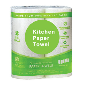 kitchen paper towel, 2 ply bamboo pulp bleached paper towel, freely embossed kitchen paper