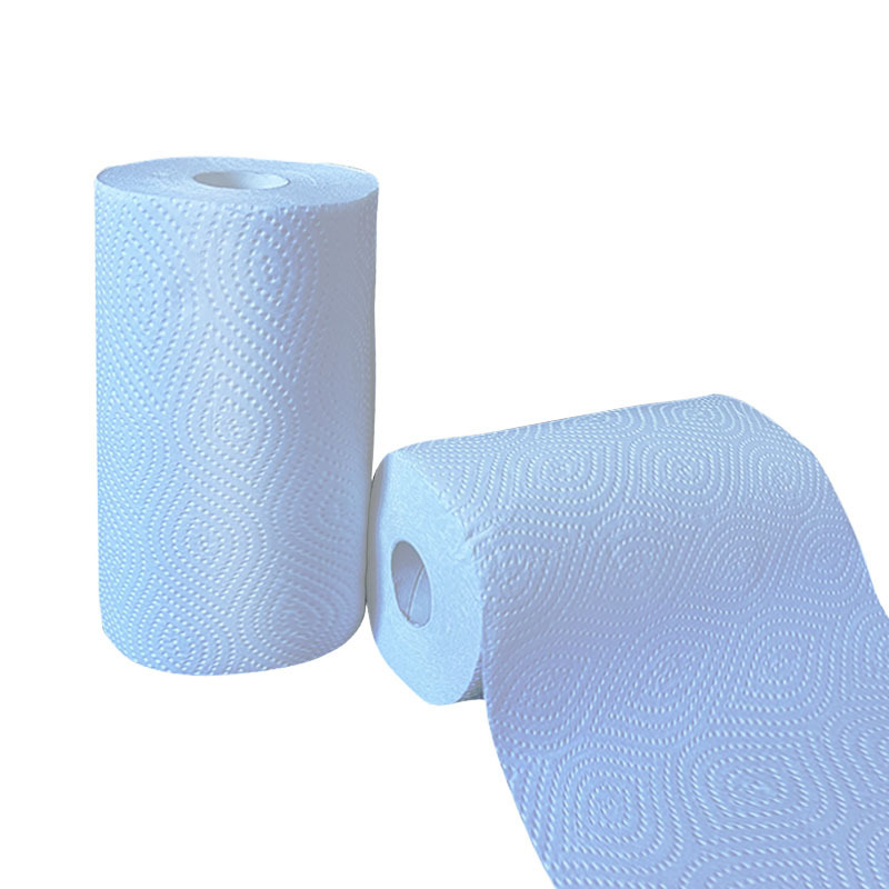 kitchen paper towel, 2 ply bamboo pulp bleached paper towel, freely embossed kitchen paper