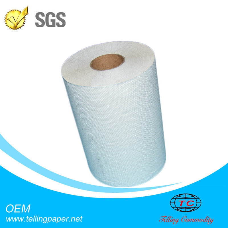 Cheap price 100% virgin wood pulp 80m roll bleached white unbleached natural paper towel 1ply 45gsm/40gsm soft hand towel roll