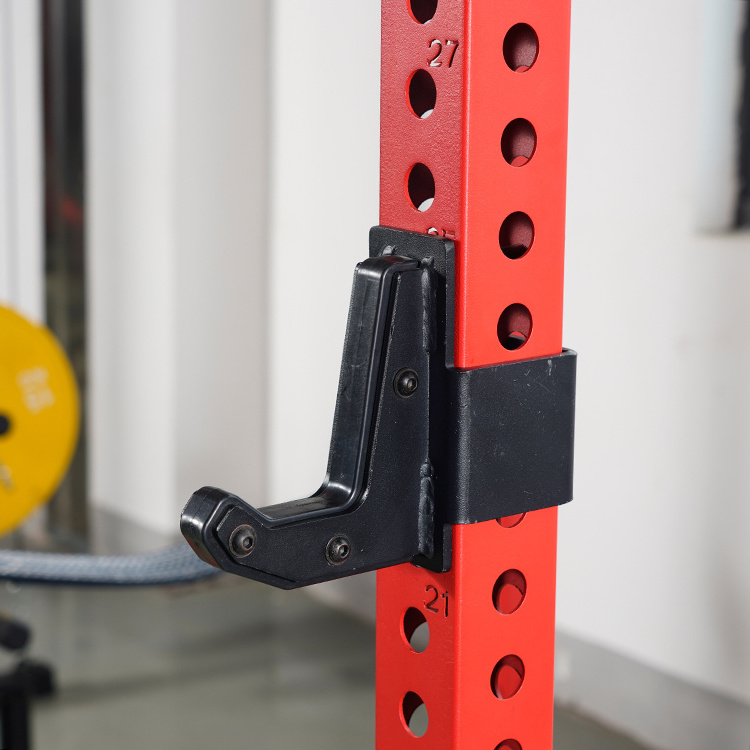 TELLUS Squat Rack Power Cage Multi-Functional Power Rack with J-Hooks, Dip Handles, Landmine Attachment and Cable Pulley System