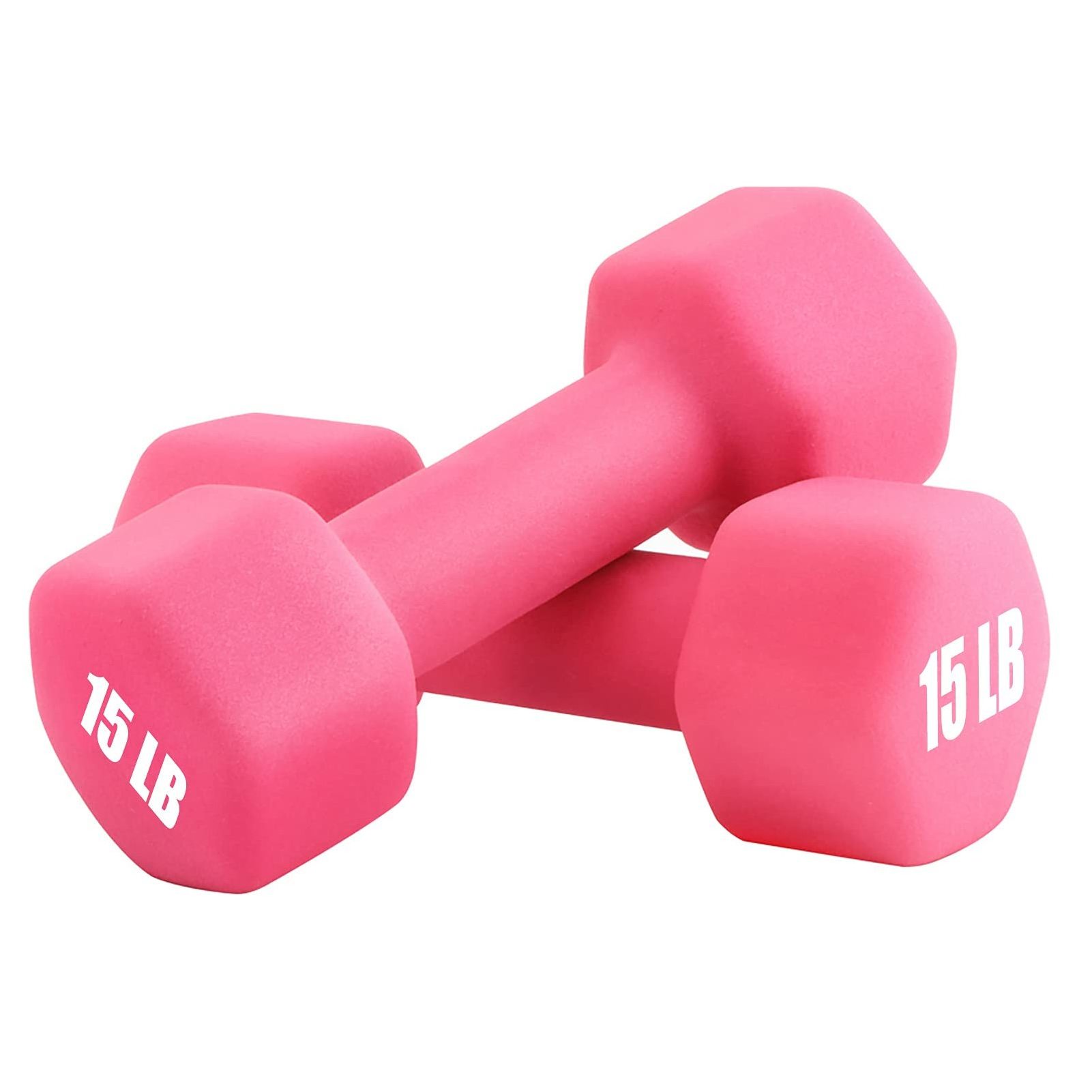 TELLUS neoprene coated hand weight set women 15 pound neoprene light weights workout dumbbell female Plastic Dip in Dumbbell