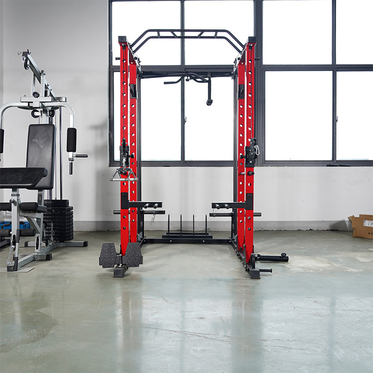 TELLUS Home Use Squat Rack Gym Machine Equipment All In One Power Cage Cable Multi Functional Trainer Power Rack