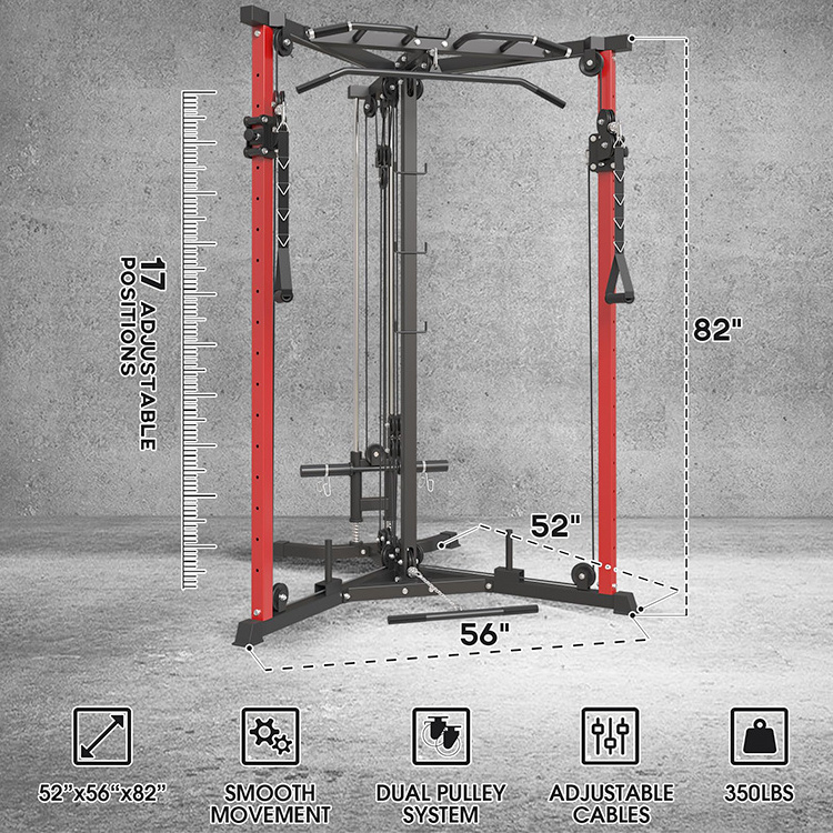 Tellus Fitness Functional Trainer - Multifunctional Cable Machine Home Gym System