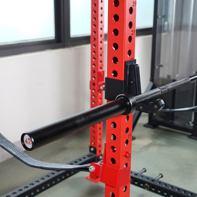 TELLUS Squat Rack Power Cage Multi-Functional Power Rack with J-Hooks, Dip Handles, Landmine Attachment and Cable Pulley System