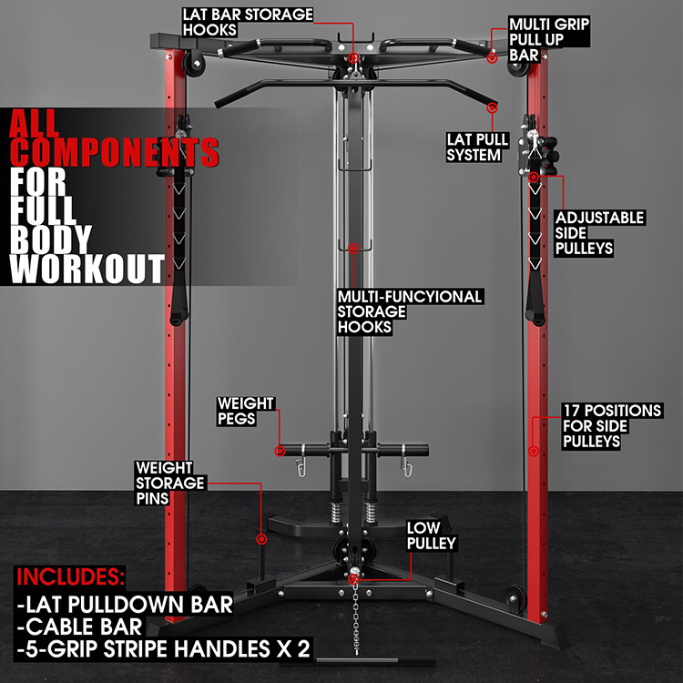 Tellus Fitness Functional Trainer - Multifunctional Cable Machine Home Gym System