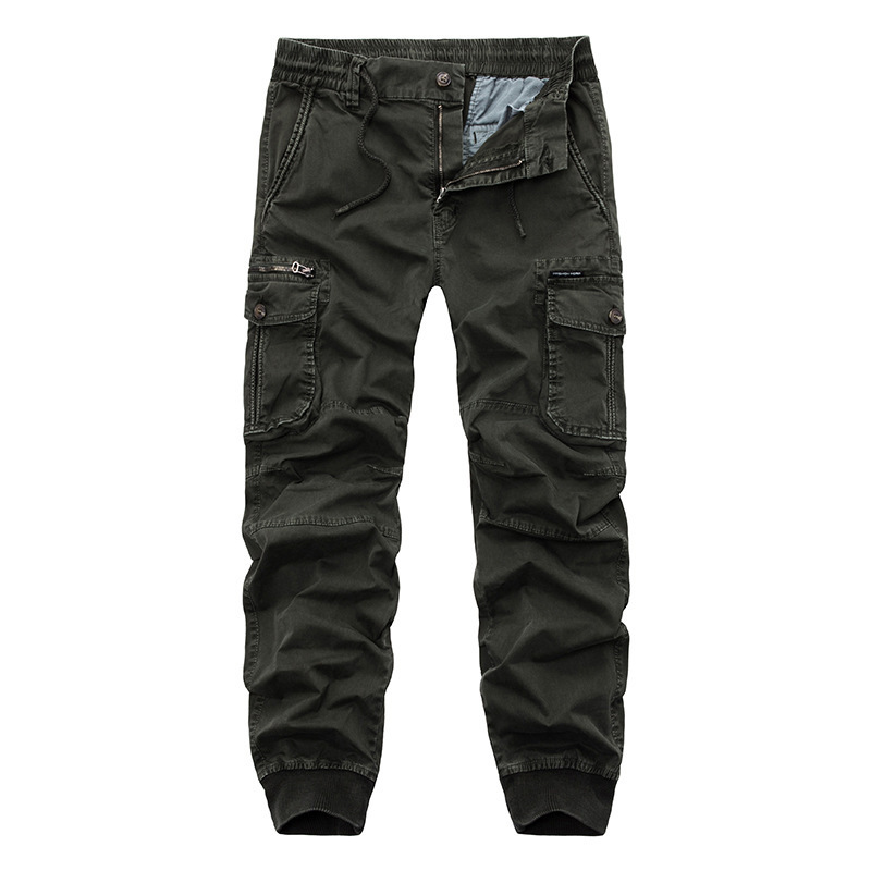 Hot Sale Multi-pocket Jogger Sweatpants Men Black Cargo Pants Trousers for Men