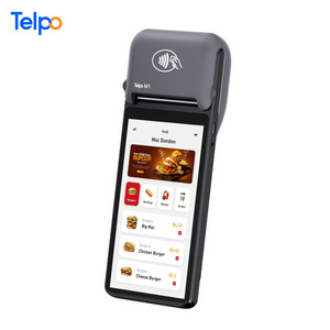 Telpo Android 12 smart mobile takeaway handheld pos terminal with nfc reader 6 inches screen with ticket