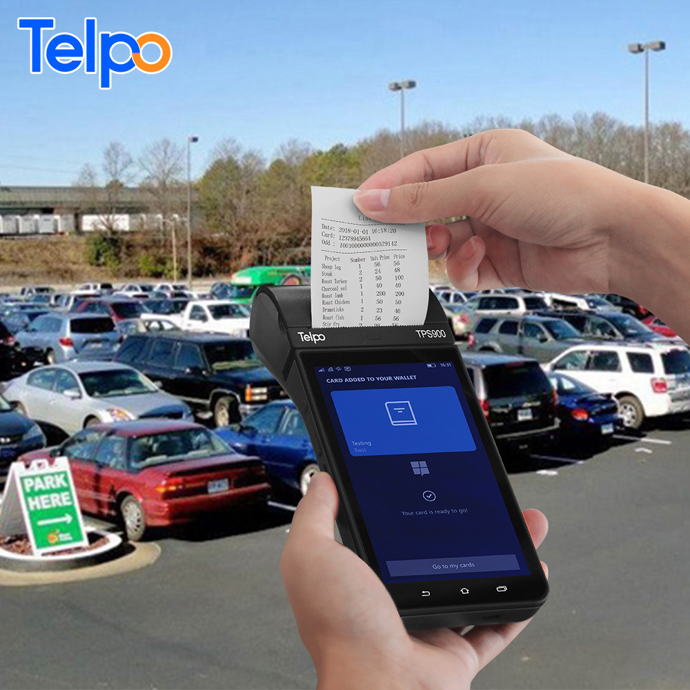 Android 10 All in One Mobile Android Parking Handheld Ticket Payment System Machine With Fingerprint Thermal Bill Printer