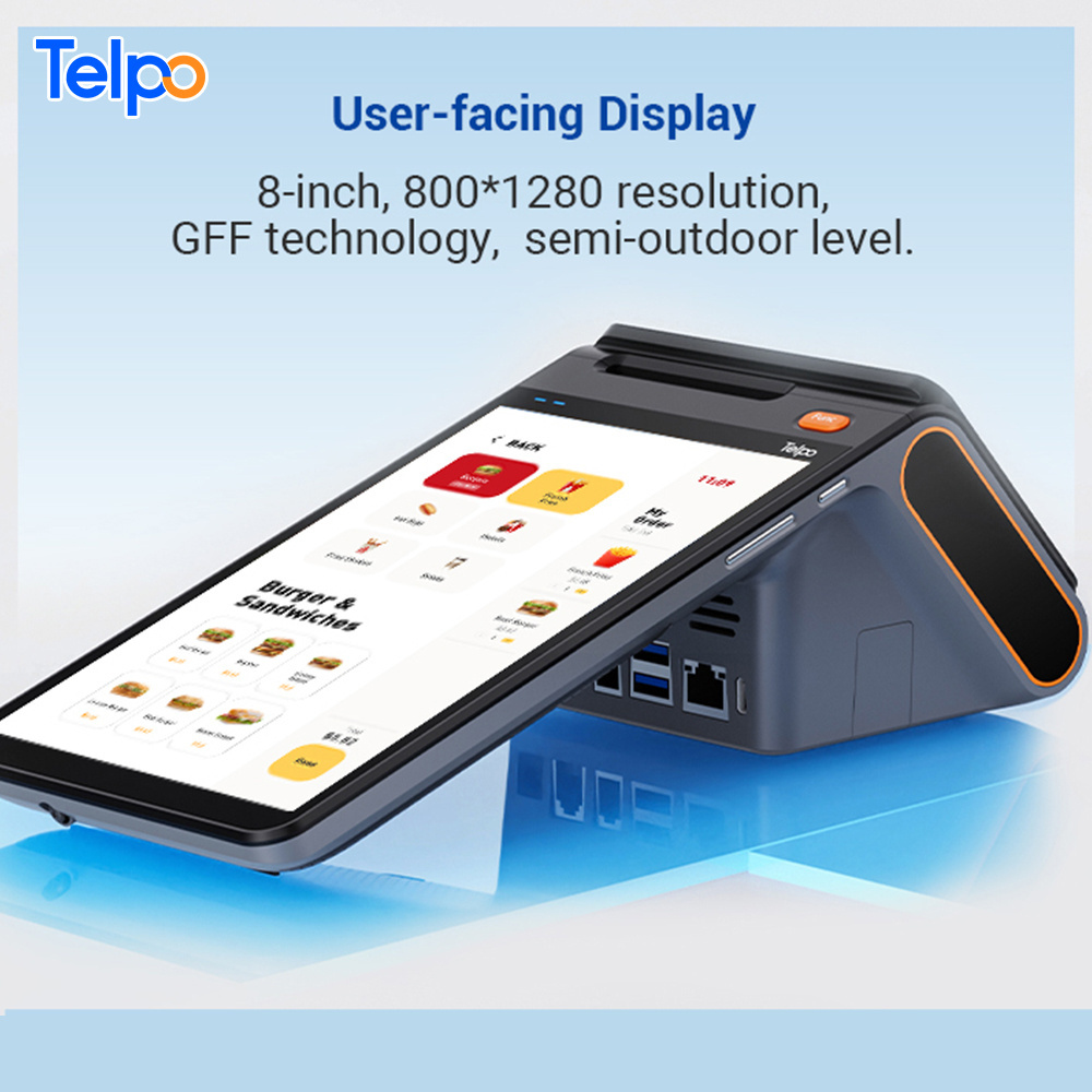 M8 electronic fiscal device dual screen pos systems smart nfc hardware printer pos terminal