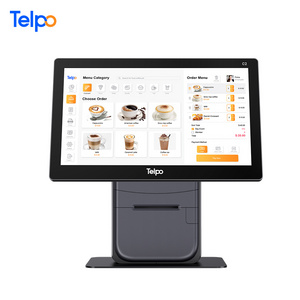 15.6" touch screen system fast food menu pos machine restaurant Self-Service ordering kiosk