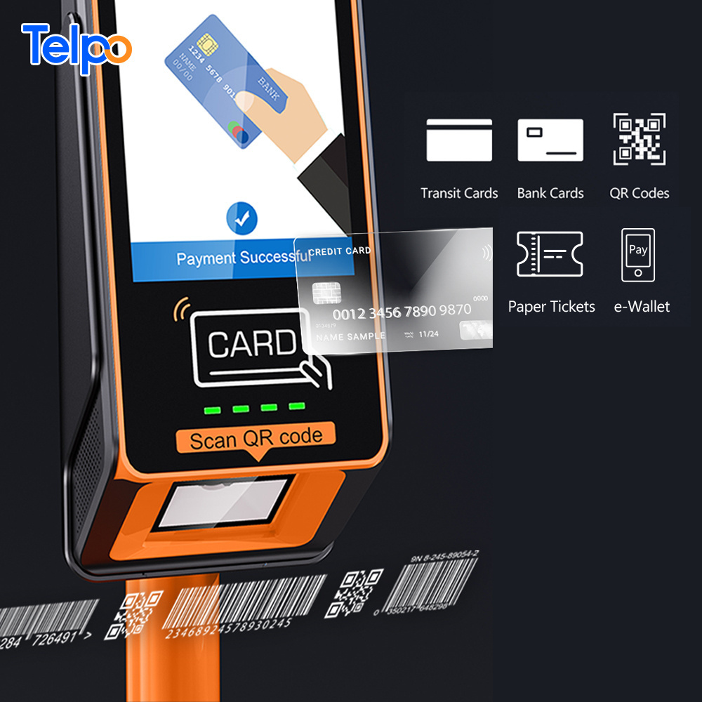 Telpo Calypso turnstile access QR code NFC RFID card reader smart android bill ticket bus validator