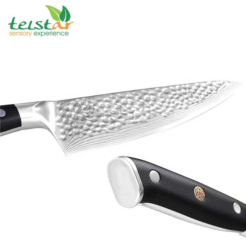 Black G10handle Chef Knife Wholesale Knives EVA Gift Box Custom Logo Packaging Sharp Damascus Steel Metal Stainless Steel