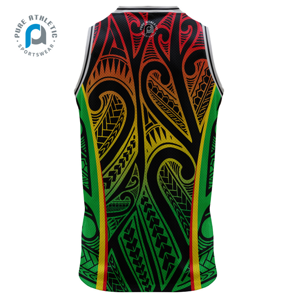 Pure custom Teams rasta Wear shirts High Quality uniforms design tattoo reggae men all design basketball jersey for kids