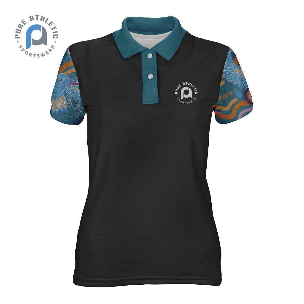 PURE 100% polyester cricket rugby polo shirts Sublimated Custom training t shirt with logo dart men's polo shirt