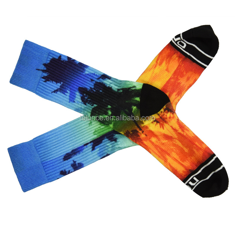 PURE Wholesale Custom crew thicken Men Mid-tube glue football socks  sublimation tye dye teddy basketball sports socks unisex