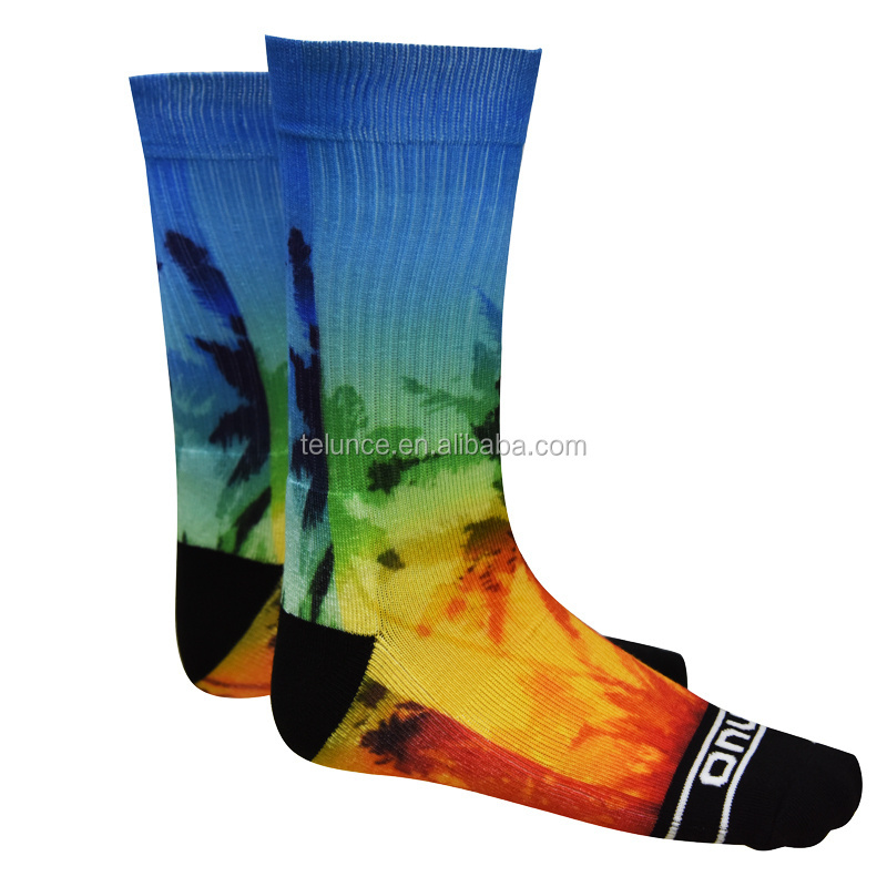 PURE Wholesale Custom crew thicken Men Mid-tube glue football socks  sublimation tye dye teddy basketball sports socks unisex