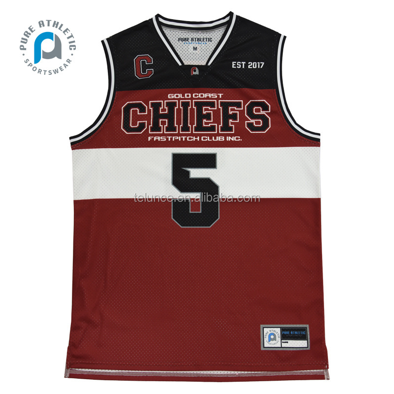 Pure Wholesale red men shirts Custom wear Tank Tops Sublimated Uniform Breathable Mesh star germany Basketball Jersey sports