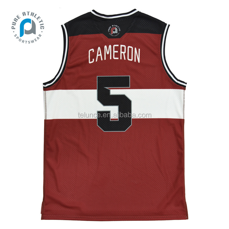 Pure Wholesale red men shirts Custom wear Tank Tops Sublimated Uniform Breathable Mesh star germany Basketball Jersey sports