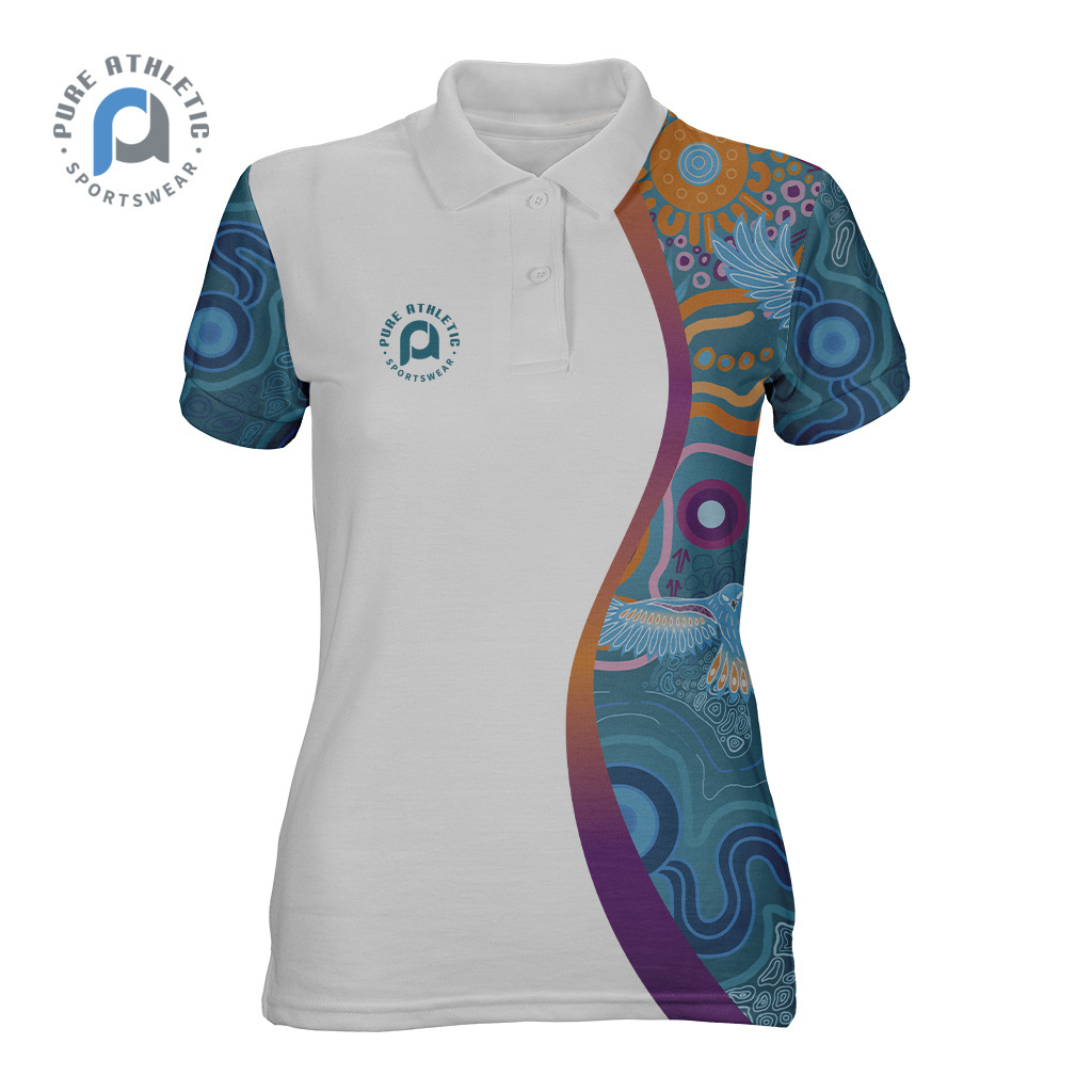 PURE 100% polyester cricket rugby polo shirts Sublimated Custom training t shirt with logo dart men's polo shirt