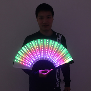 LED Dancing Lights Fan for Stage Performance Nightclubs Bars Parties-Fluorescent EDM Performance Props-Great Halloween Christmas