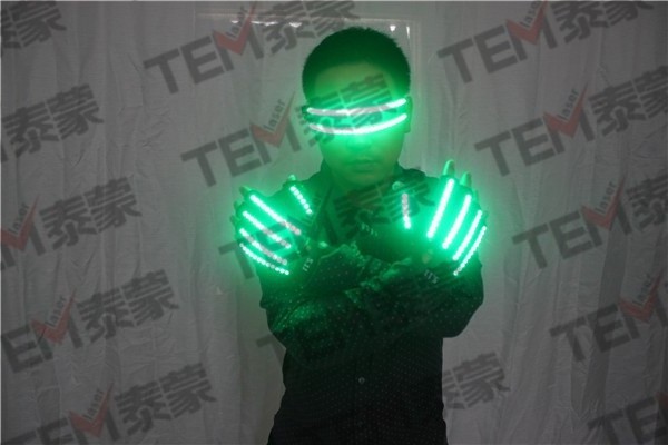 LED Glow Gloves Rave Light Flashing Finger Lighting Glow Mittens Magic Black luminous gloves Party supplies halloween