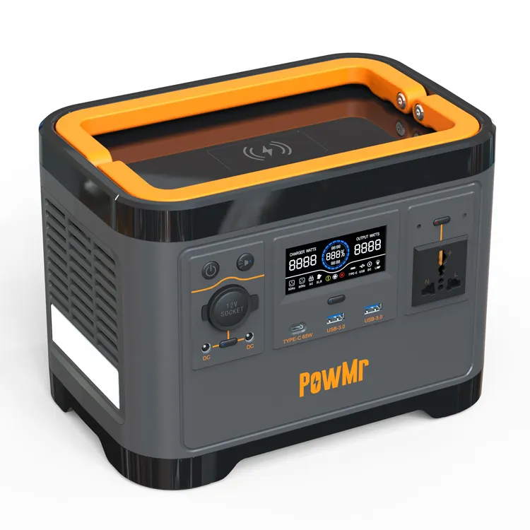 PowMr 600W Lithium Battery Wireless Charging Home Outdoor Removable Power Supply Solar Battery Pack Supply Portable Power Supply