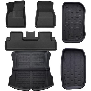 All Weather Waterproof anti slip mat of 6pcs 5d universal car floor mats For Teslaa Model 3 Y Luxury Car Mats