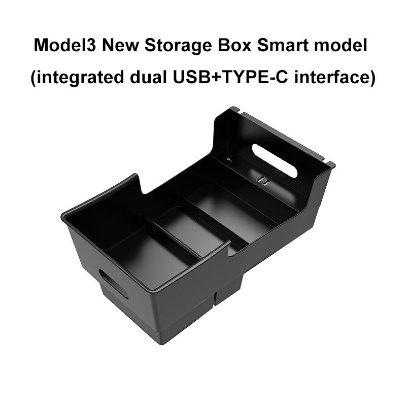 2023 Central Control Armrest Box Pocket Car Accessories kits Sunglass Case Armrest Hidden Storage Casket for Tesla  Model 3 Y