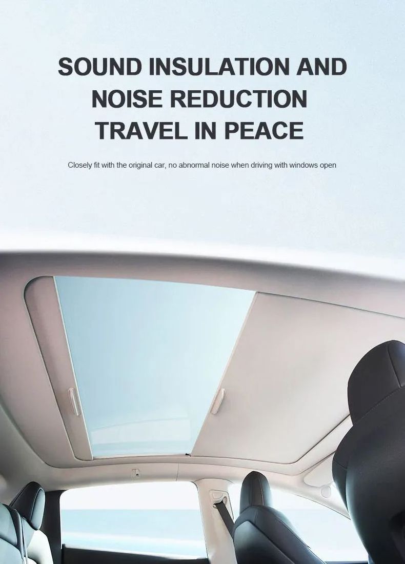 New Style Car Accessories Roof Retractable Sunshade Sunroof Shade For tesla model 3 electric sunshade