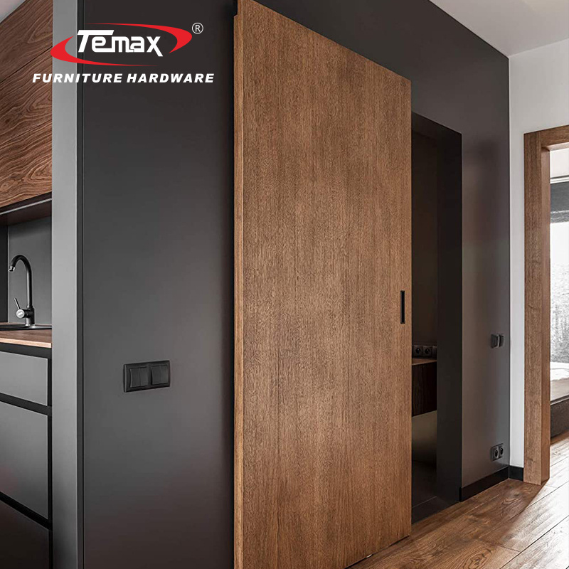 Temax New Magic Hardware Wall Mount Ghost Door Soft Closing Concealed Sliding Door Roller System