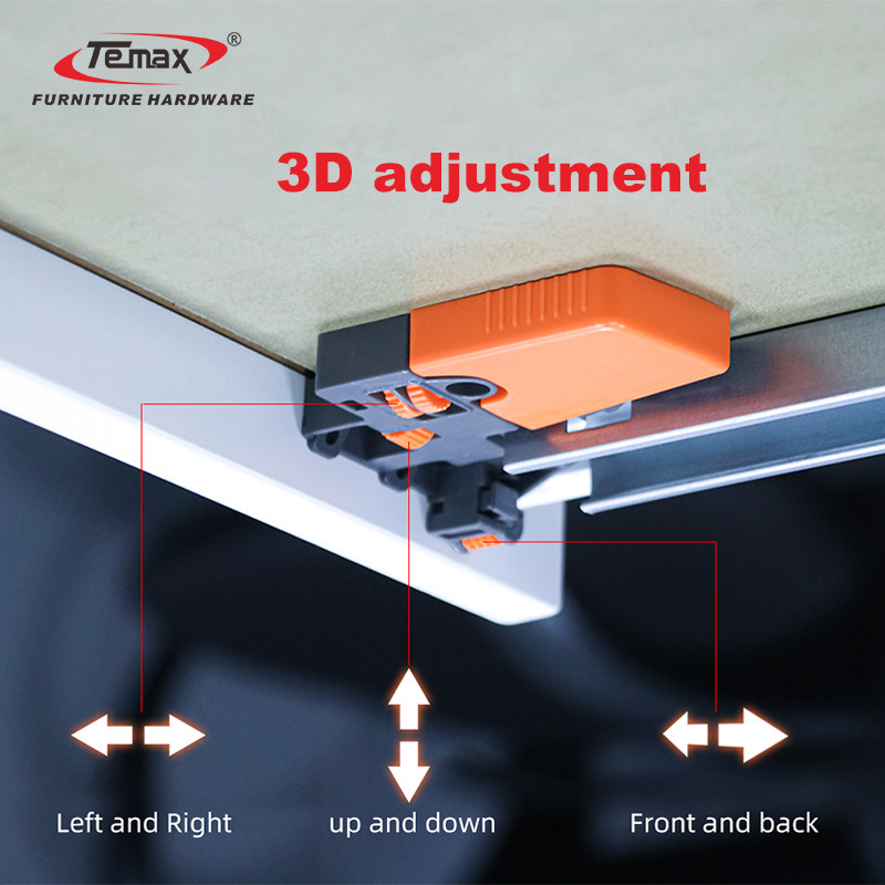 TEMAX 3D Adjustable Soft Close Full Extension Cabinet Concealed Heavy Duty Undermount Drawer Slides