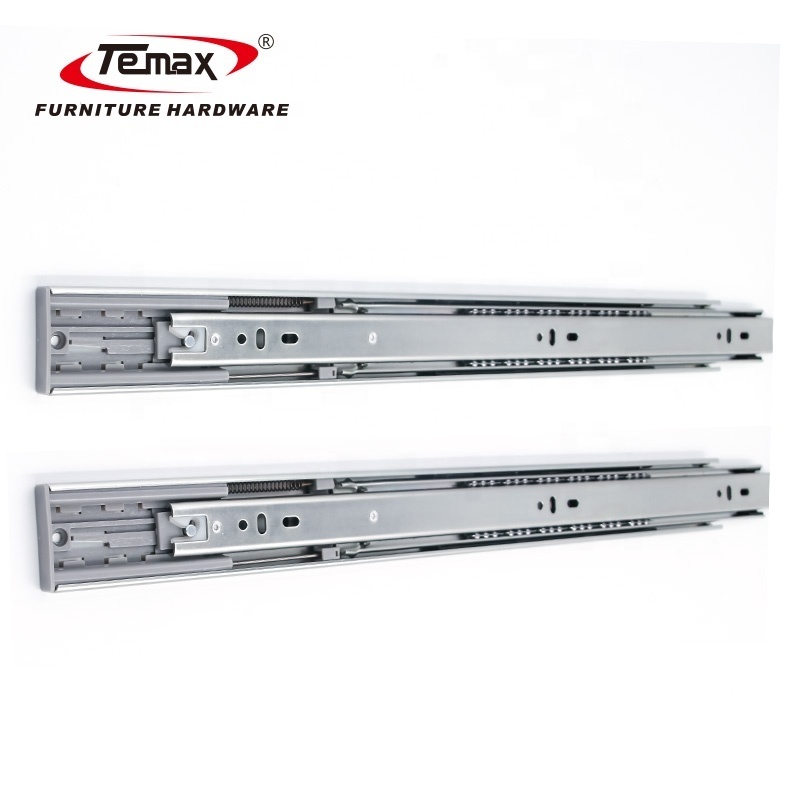 Temax 3 fold normal ball bearing telescopic channel cabinet drawer slides DB450